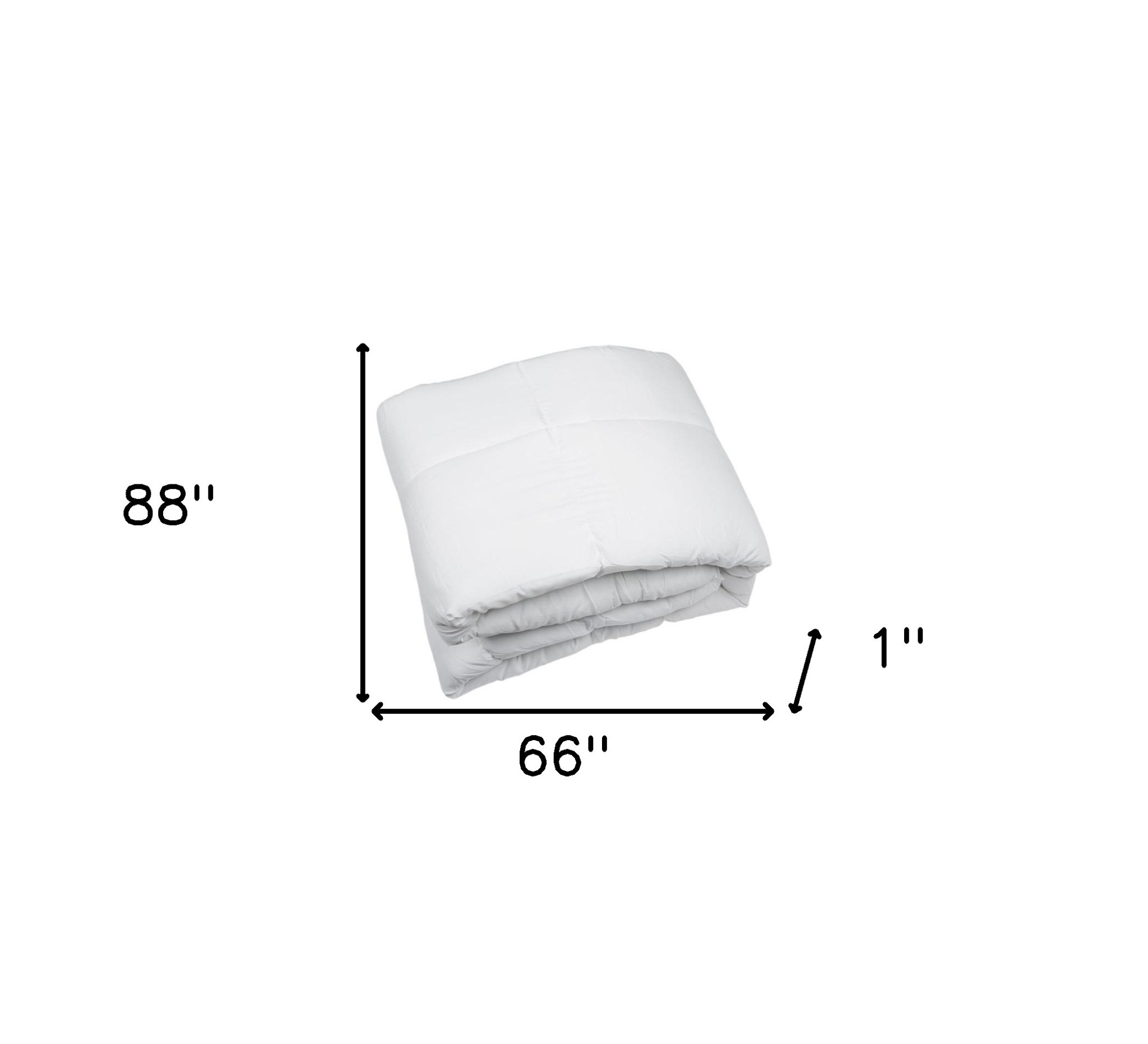 White Twin Microfiber Thread Count Down Alternative Duvet Insert - Image 8