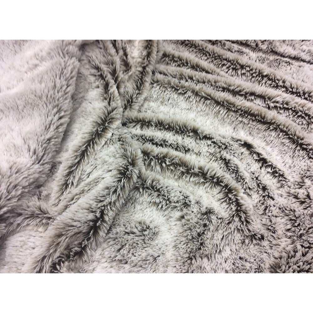 Gray Faux Fur Ombre Plush Throw - Image 6