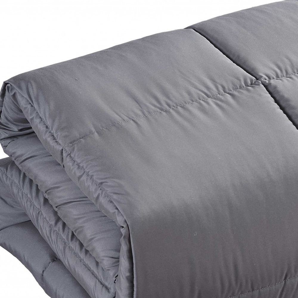 Dark Gray California King Polyester Thread Count Down Alternative Comforter - Image 3
