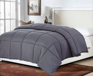 Dark Gray California King Polyester Thread Count Down Alternative Comforter