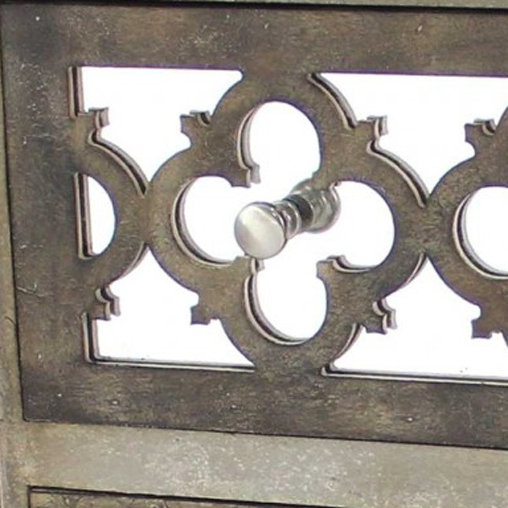 15" Brown Standard Accent Cabinet With Three Drawers - Image 4