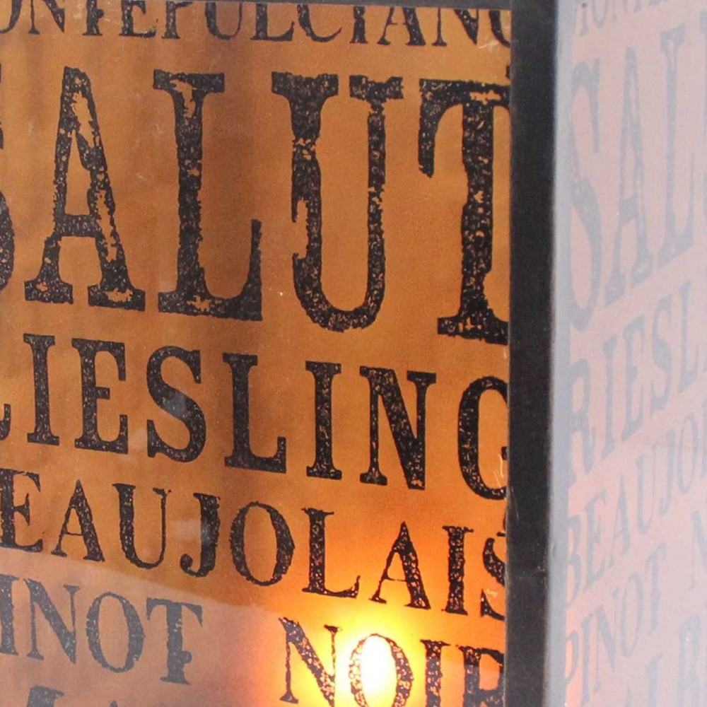 10.25 X 10.25 X 18 Brownvintage Letter Pattern - Candle Holder - Image 5