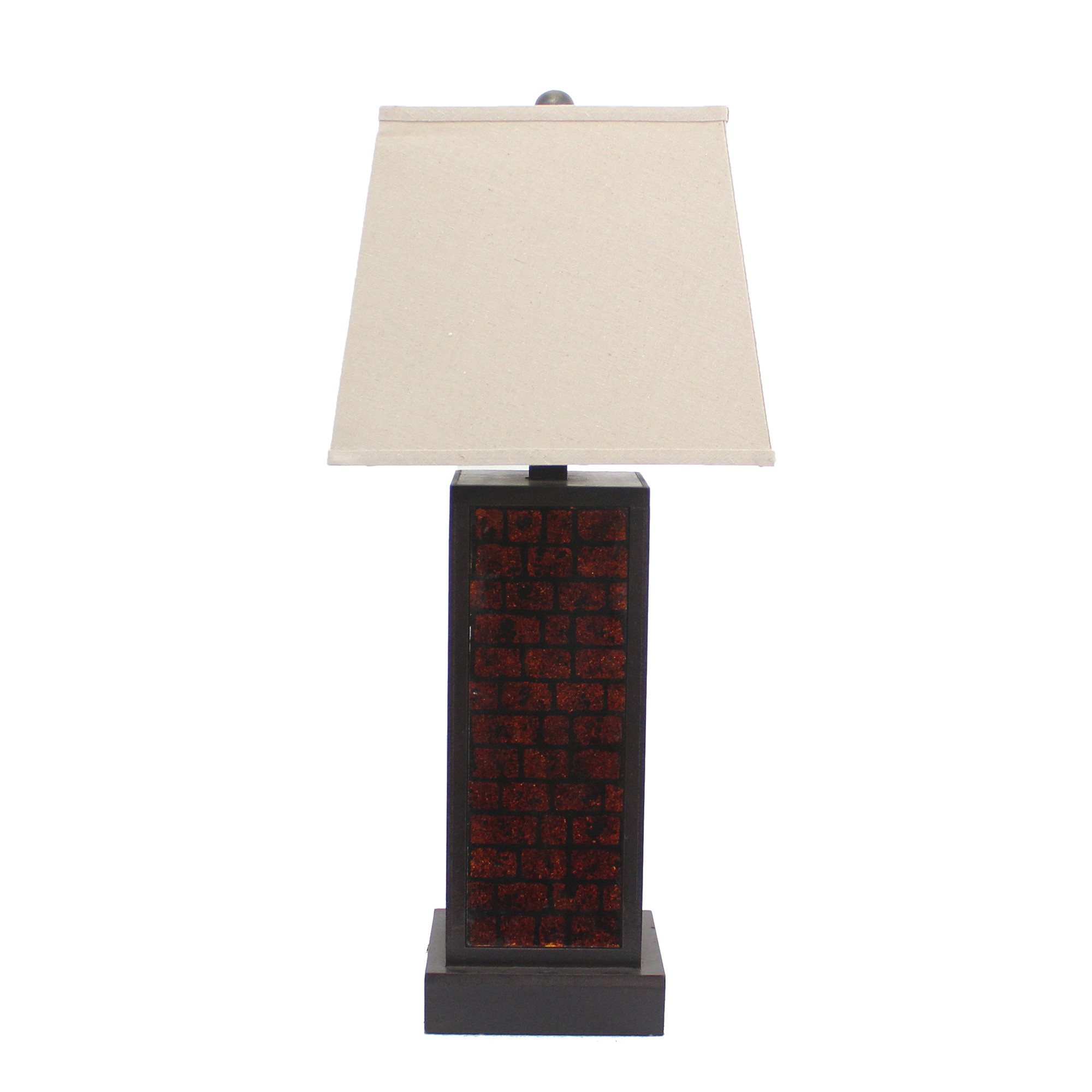 31" Black Metal Bedside Table Lamp With White Shade - Image 2