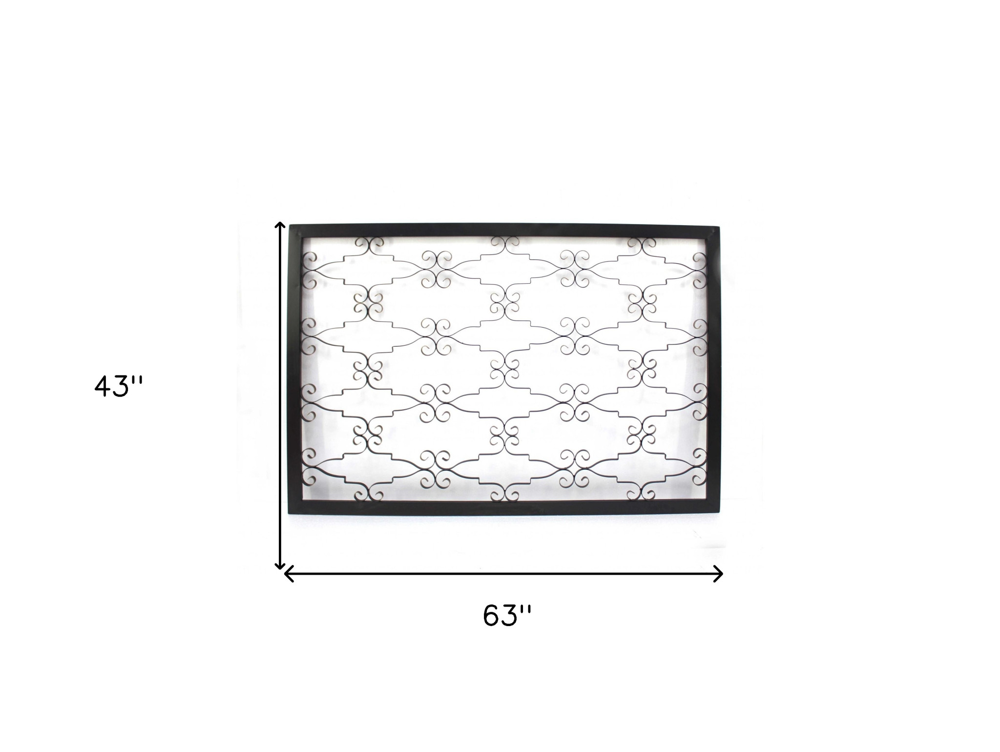 43" X 63" Black Metal Wall Decor - Image 5