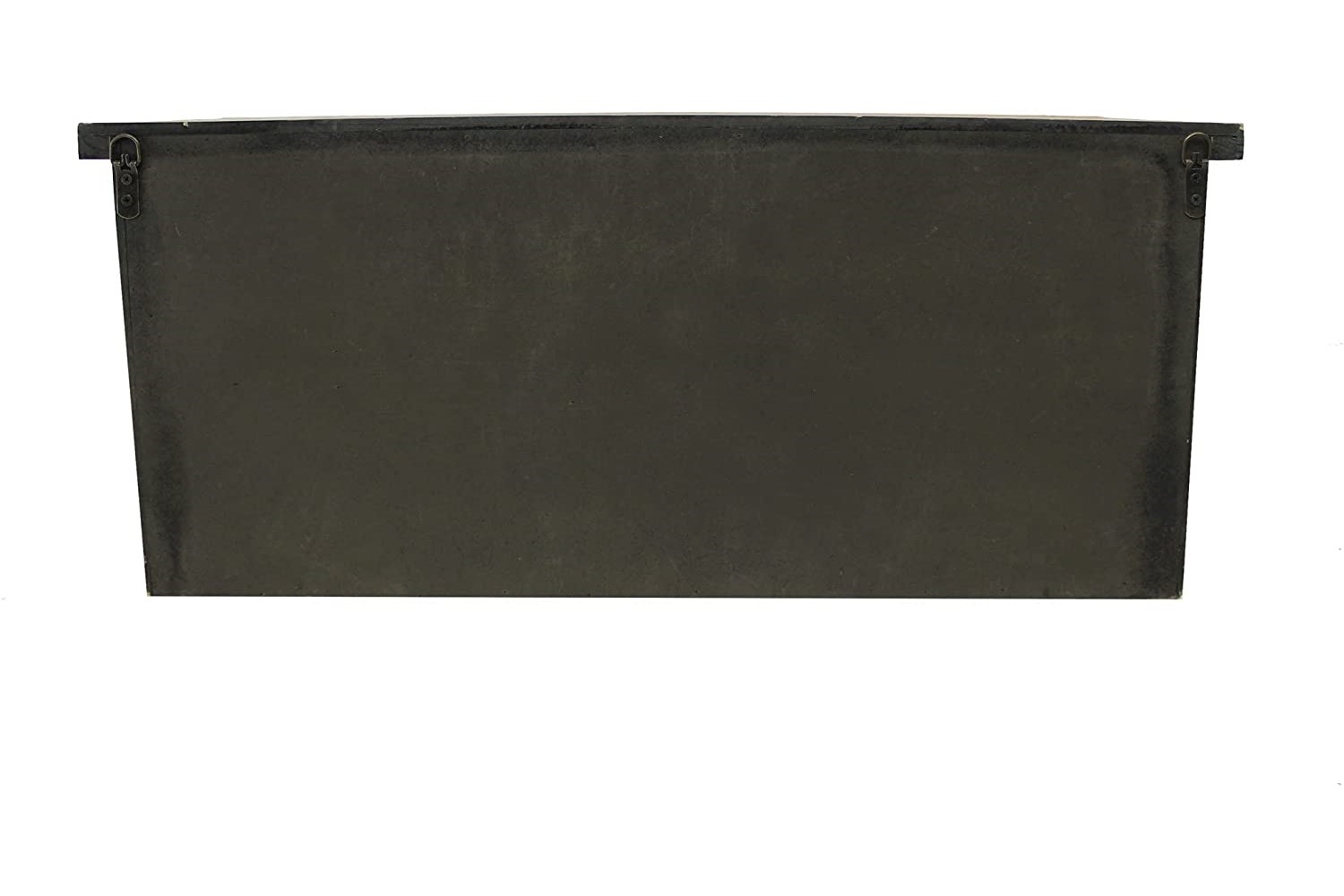 Brown Rustic Wooden Wall Shelf With 3 Drawers And Hooks - Image 4