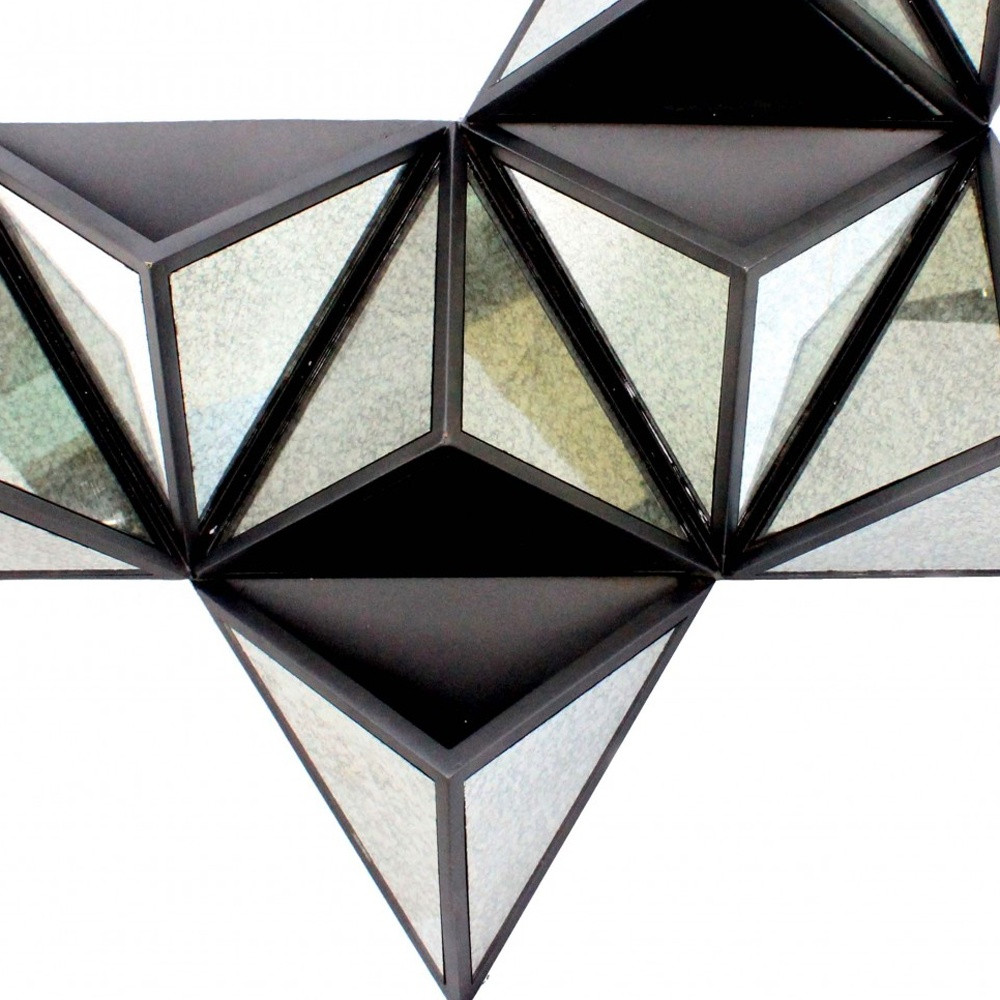 42" X 24" X 6" Black Diamante Wooden - Wall Decor - Image 3