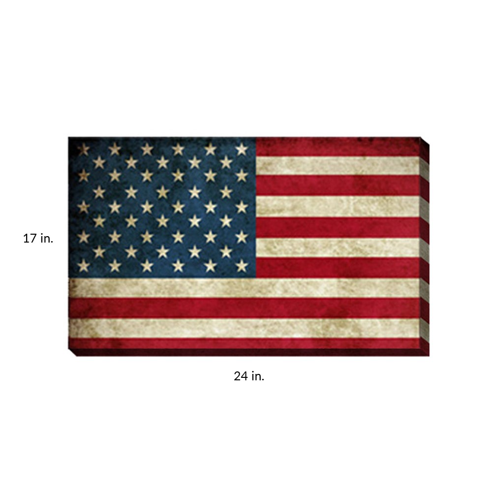 USA Flag Canvas Print Wall Art 2 Piece Set Wall Art - Image 5