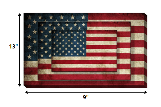 Set Of Four American Flag Print Wall Art - Image 7