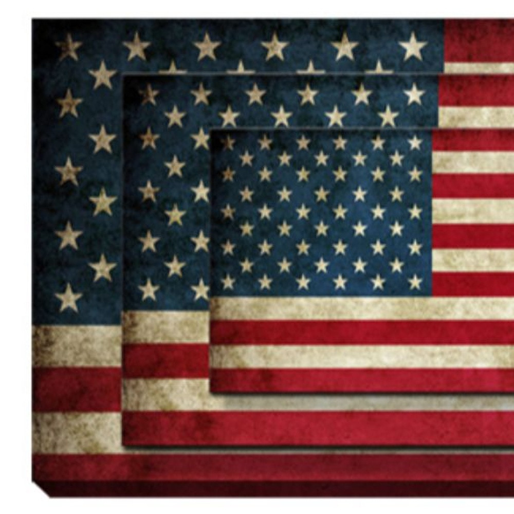 Set Of Four American Flag Print Wall Art - Image 4