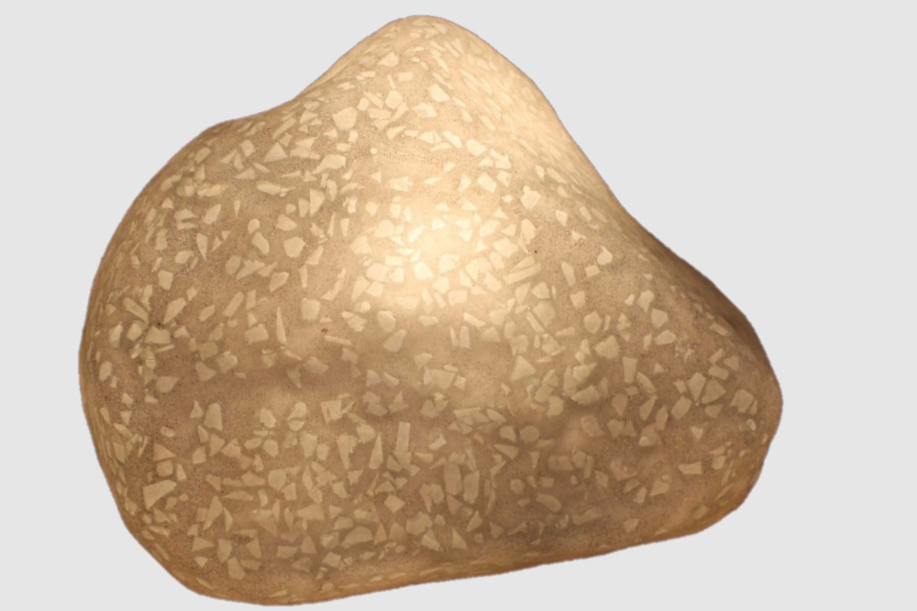 1 X 12 X 10 Sandstone Glass Pieces Polished Stone With Outdoor Light - Image 2