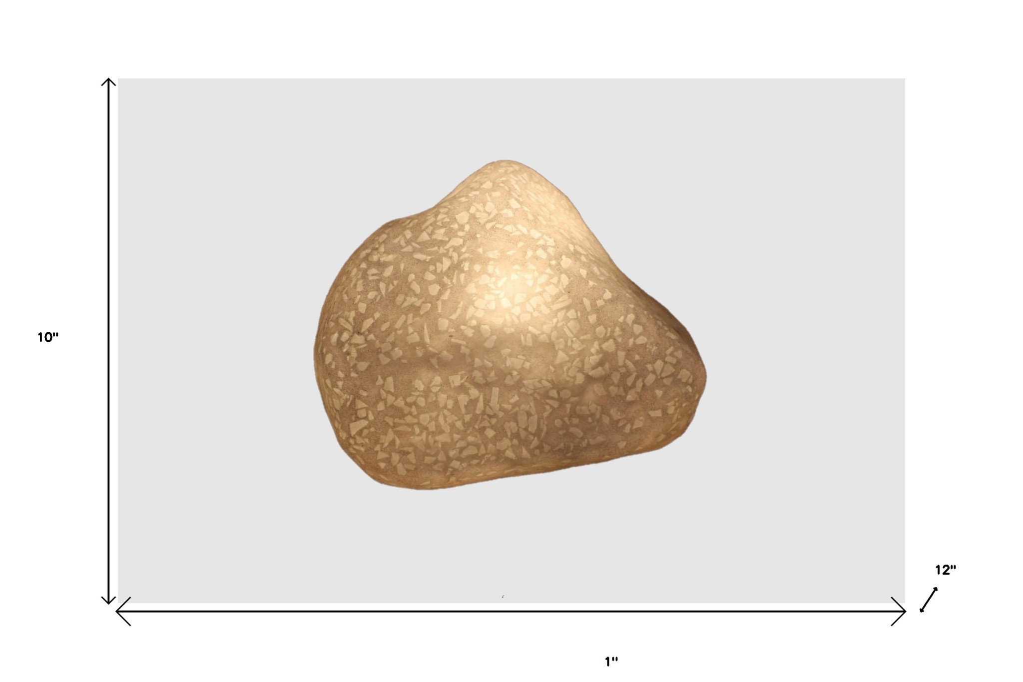 1 X 12 X 10 Sandstone Glass Pieces Polished Stone With Outdoor Light - Image 7