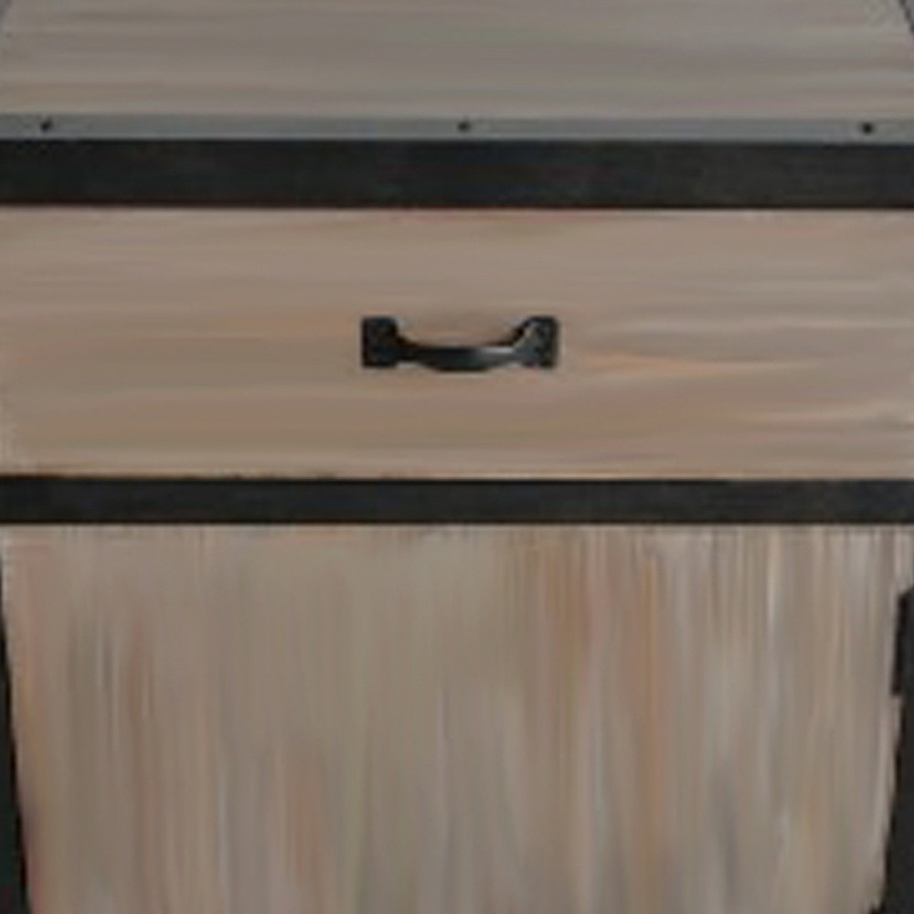 20" Brown Solid Wood End Table With Drawer - Image 4