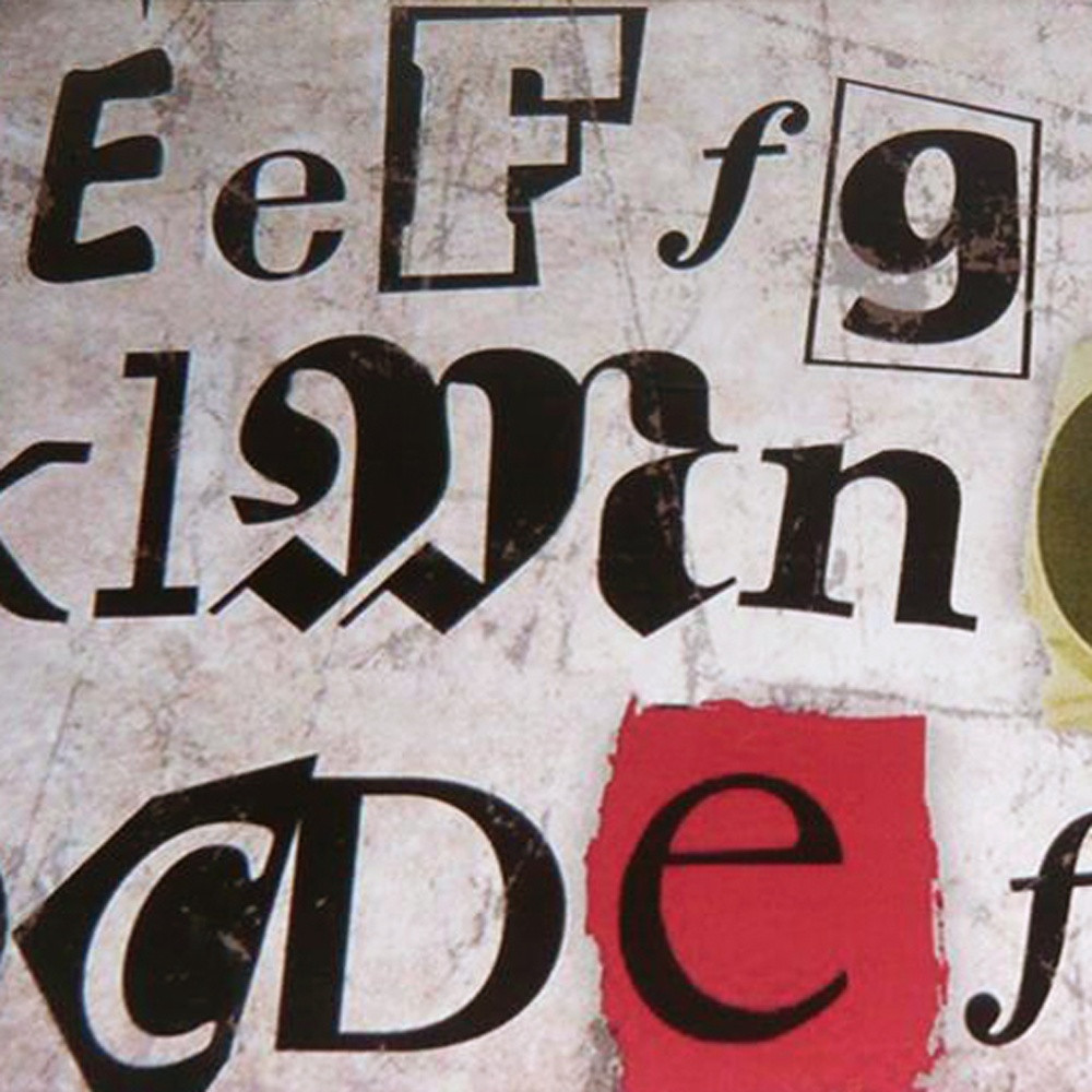 20" White Black Gold and Red Metal Abstract Serving Tray - Image 4