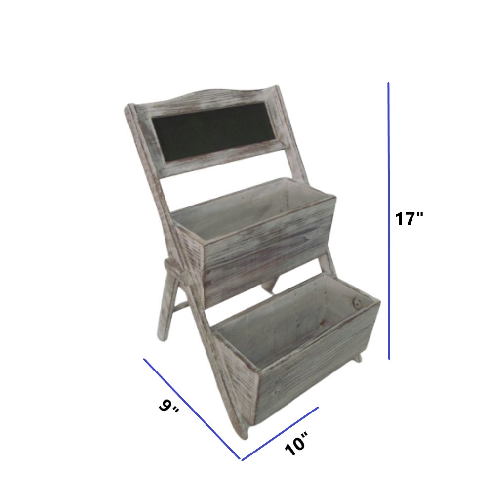 10" Gray Solid Wood Indoor Outdoor Planter Box - Image 6