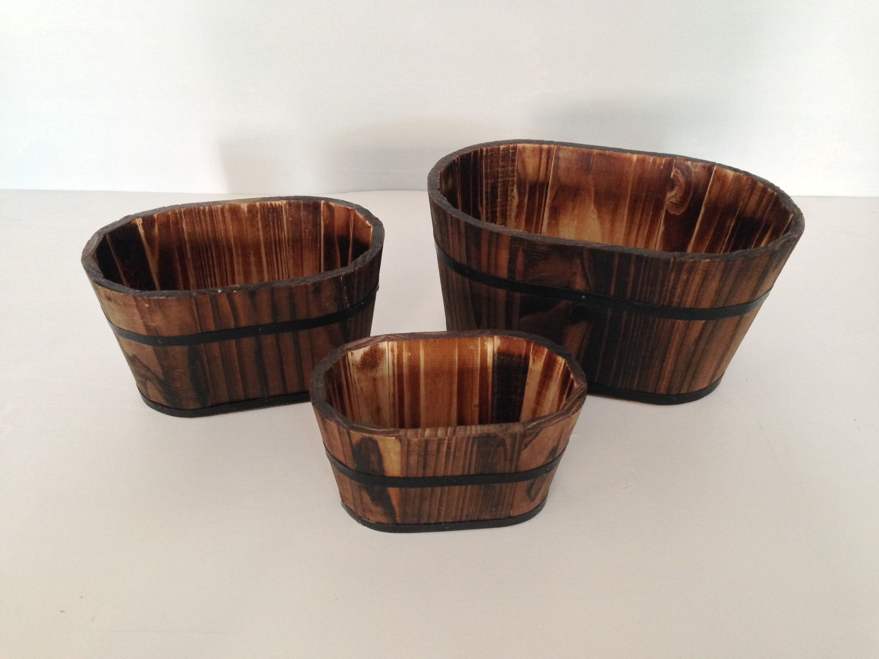 1" X 10" X 7" Brown, Wood Garden Planter - 3 Piece - Image 5