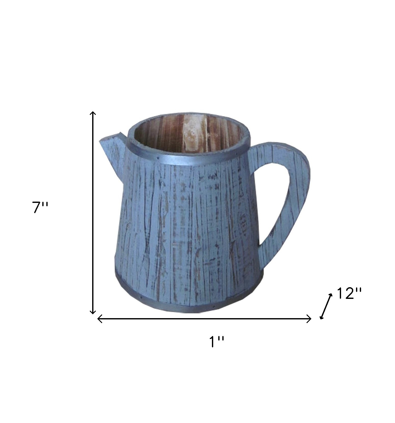 1 X 12 X 7 Brown Wood Garden Pot - Image 6