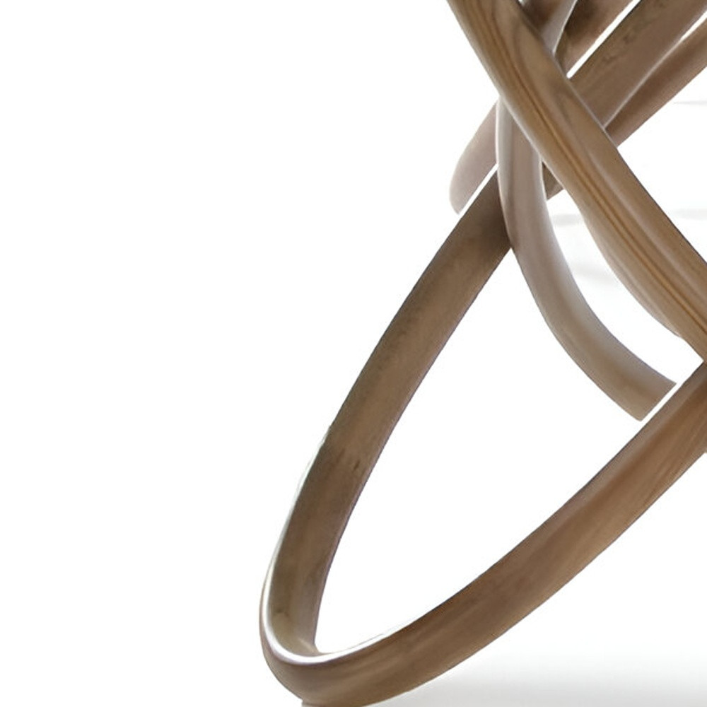 94" Clear And Natural Glass And Solid Wood Pedestal Base Dining Table - Image 3