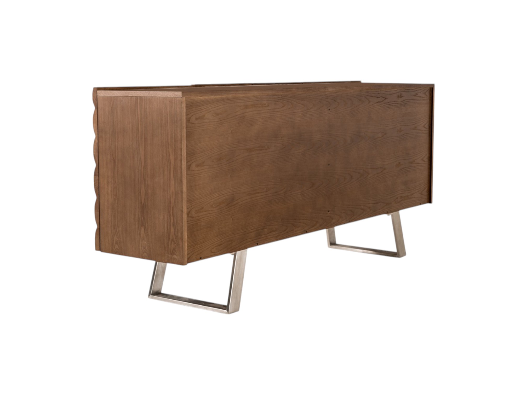 71" Natural Brown Solid Wood Sideboard with Four Doors - Image 5