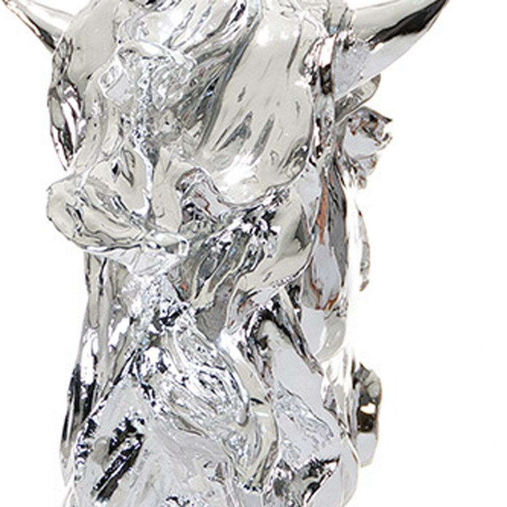 11" Silver Glass Figurine Tabletop Sculpture - Image 7