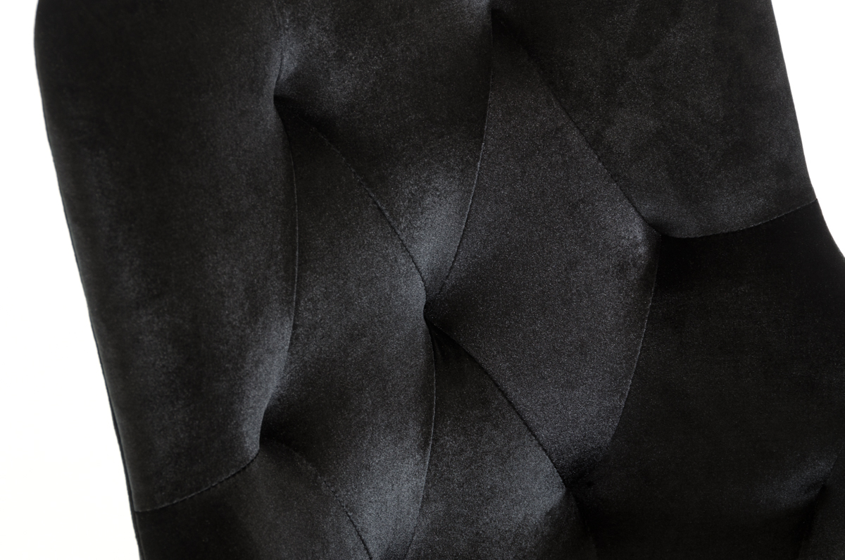 Black Upholstered Velvet Wing Back Dining Arm Chair - Image 7