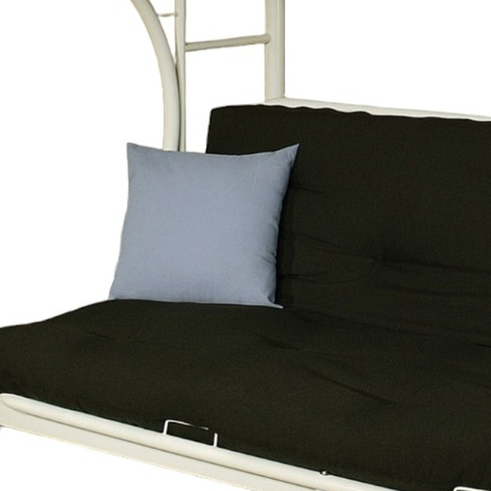 White Twin Contemporary Metal Bunk Bed - Image 3