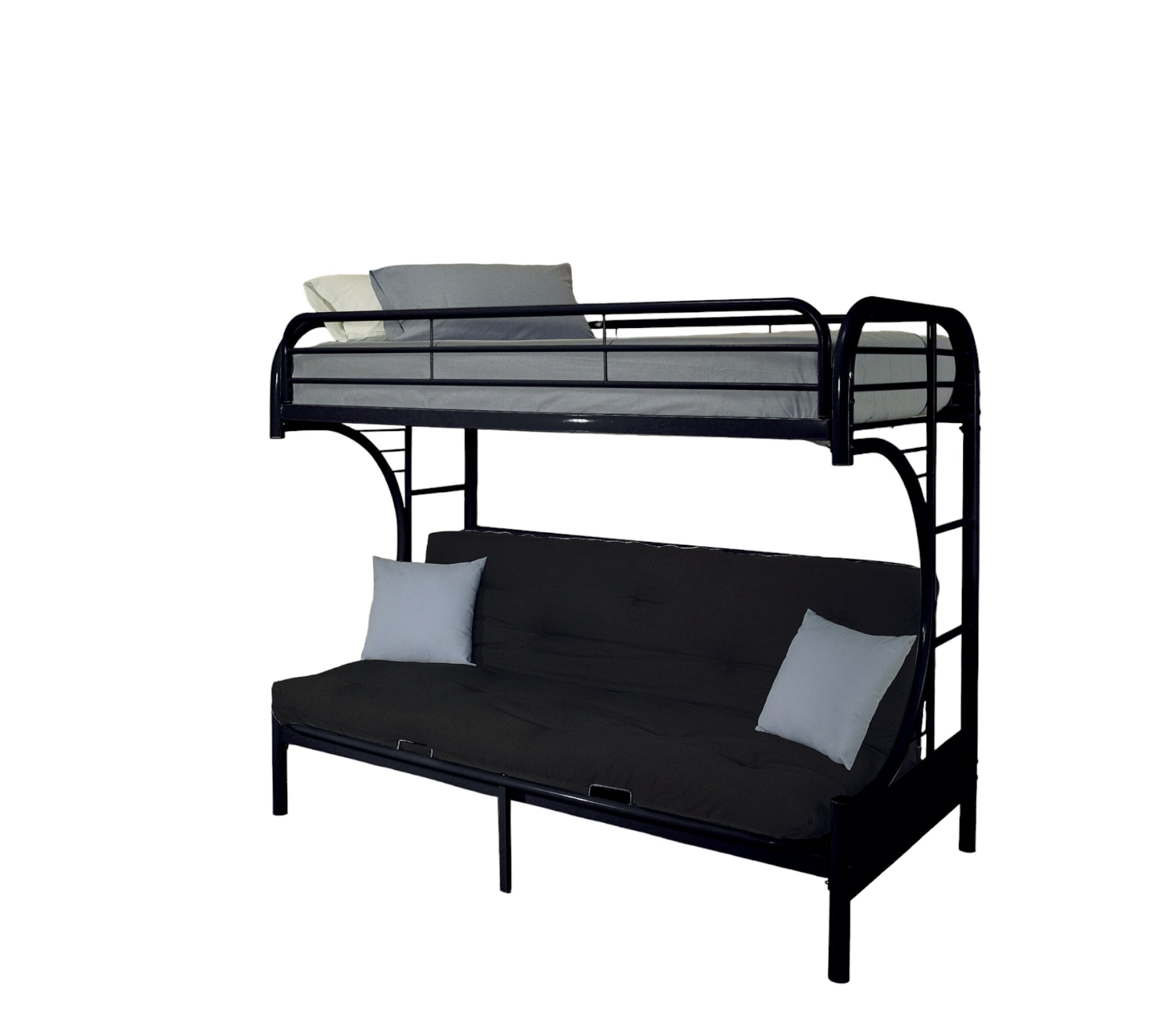 Black Twin Over Queen Bunk Bed - Image 2