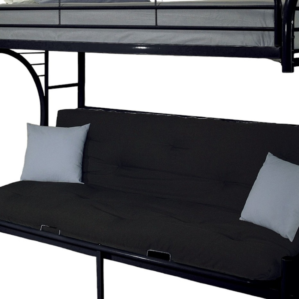 Black Twin Over Queen Bunk Bed - Image 3