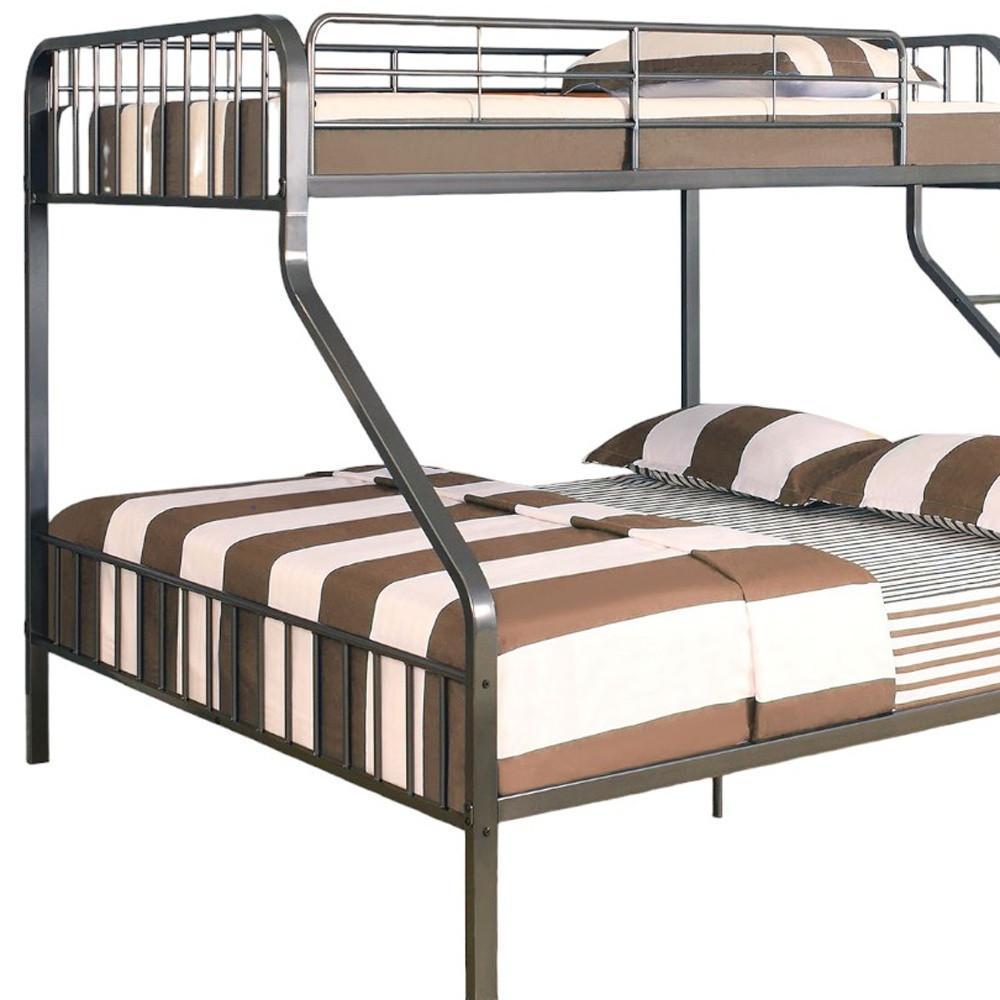 Gunmetal Twin Over Queen Bunk Bed - Image 4