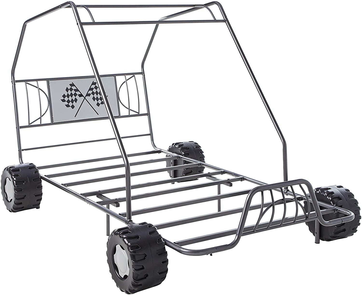 Gunmetal Steel Twin Bed Frame - Image 3