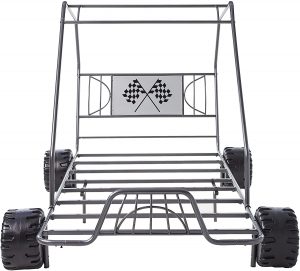 Gunmetal Steel Twin Bed Frame