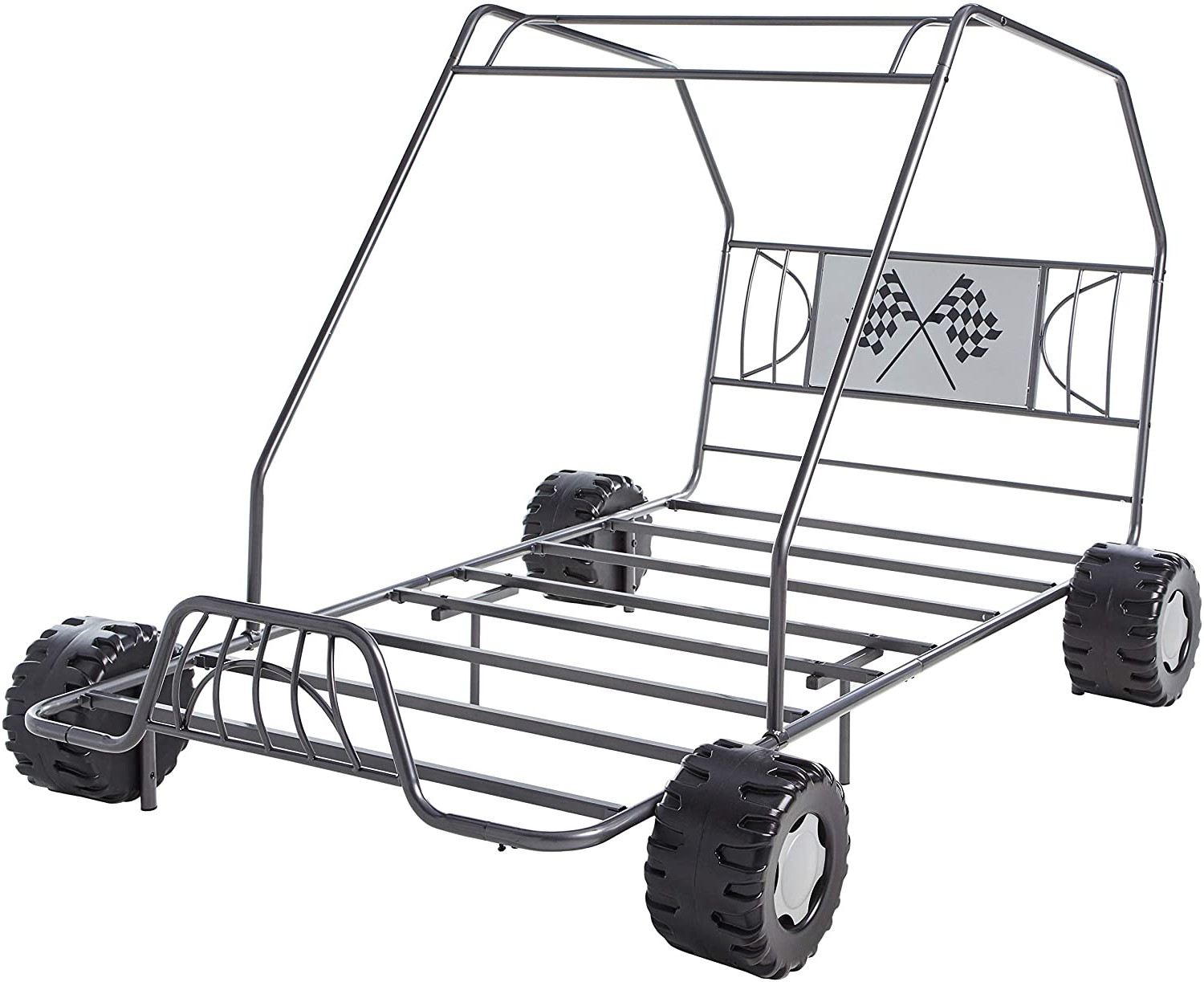 Gunmetal Steel Twin Bed Frame - Image 6