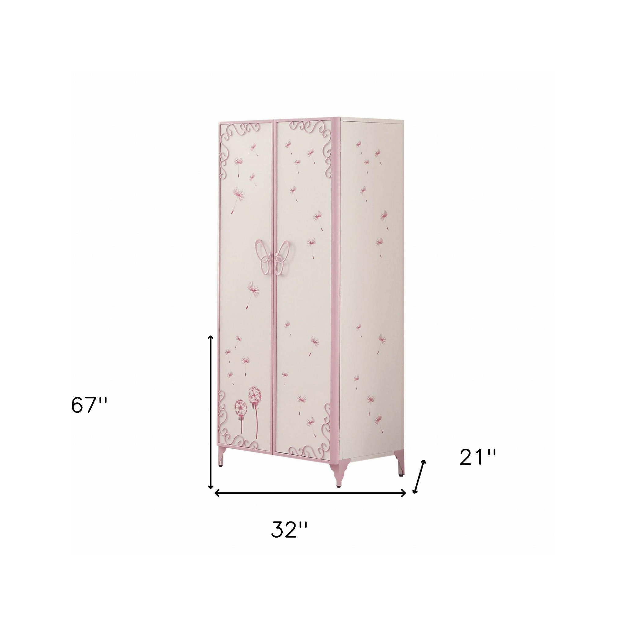 32" Purple And White Metal Dresser - Image 5