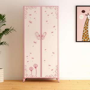 32" Purple And White Metal Dresser