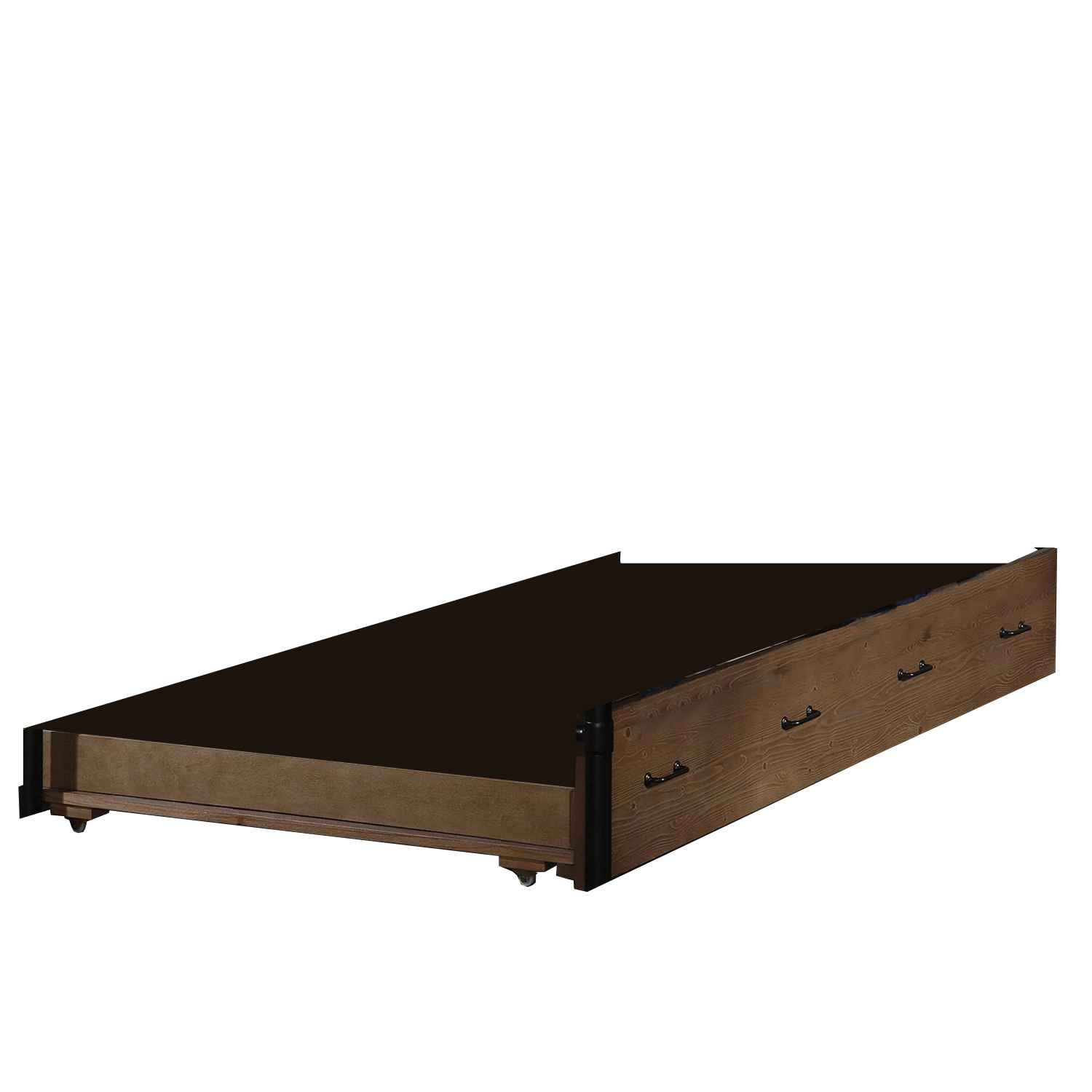 Brown and Black Solid Wood Twin Bed Frame - Image 3