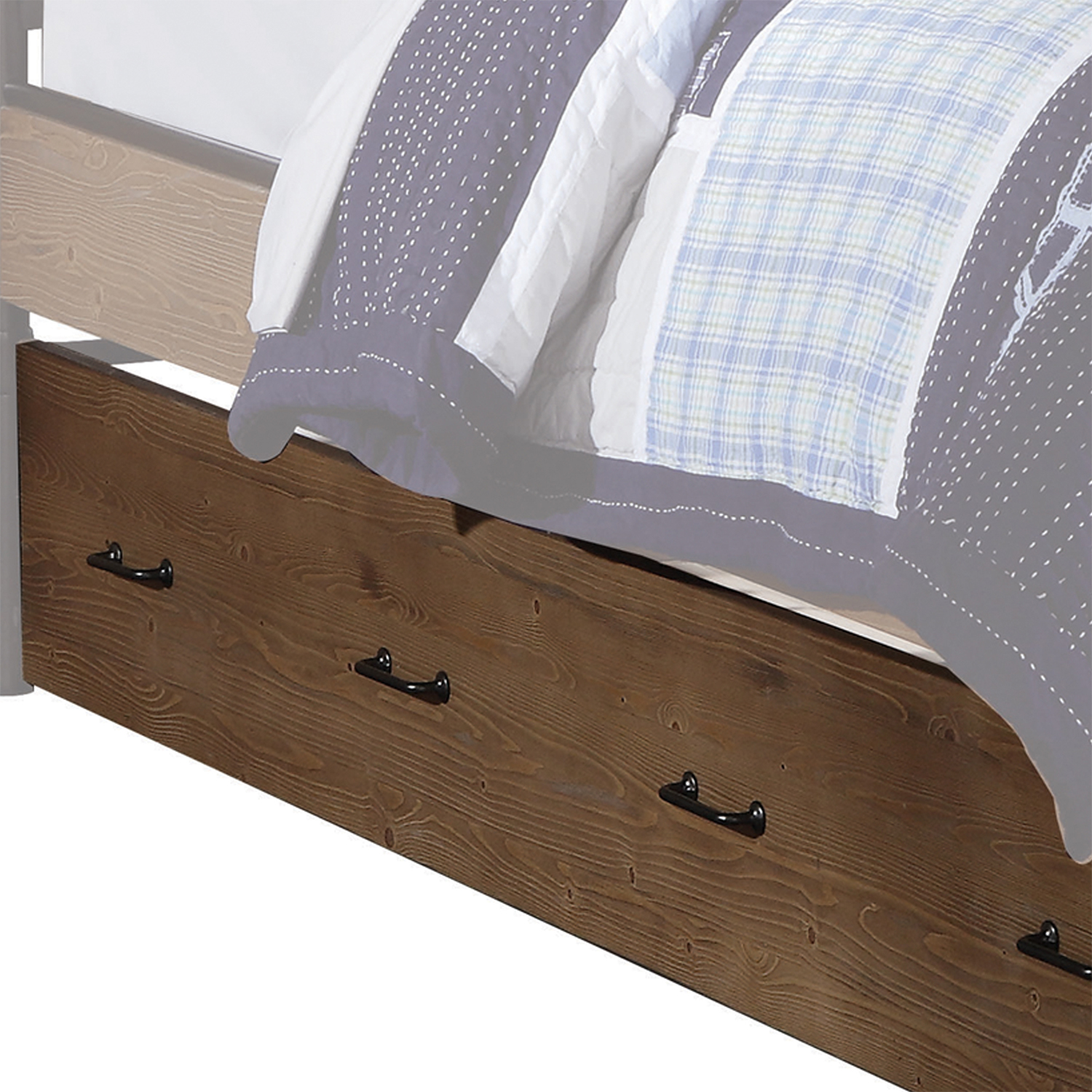 Brown and Black Solid Wood Twin Bed Frame - Image 7