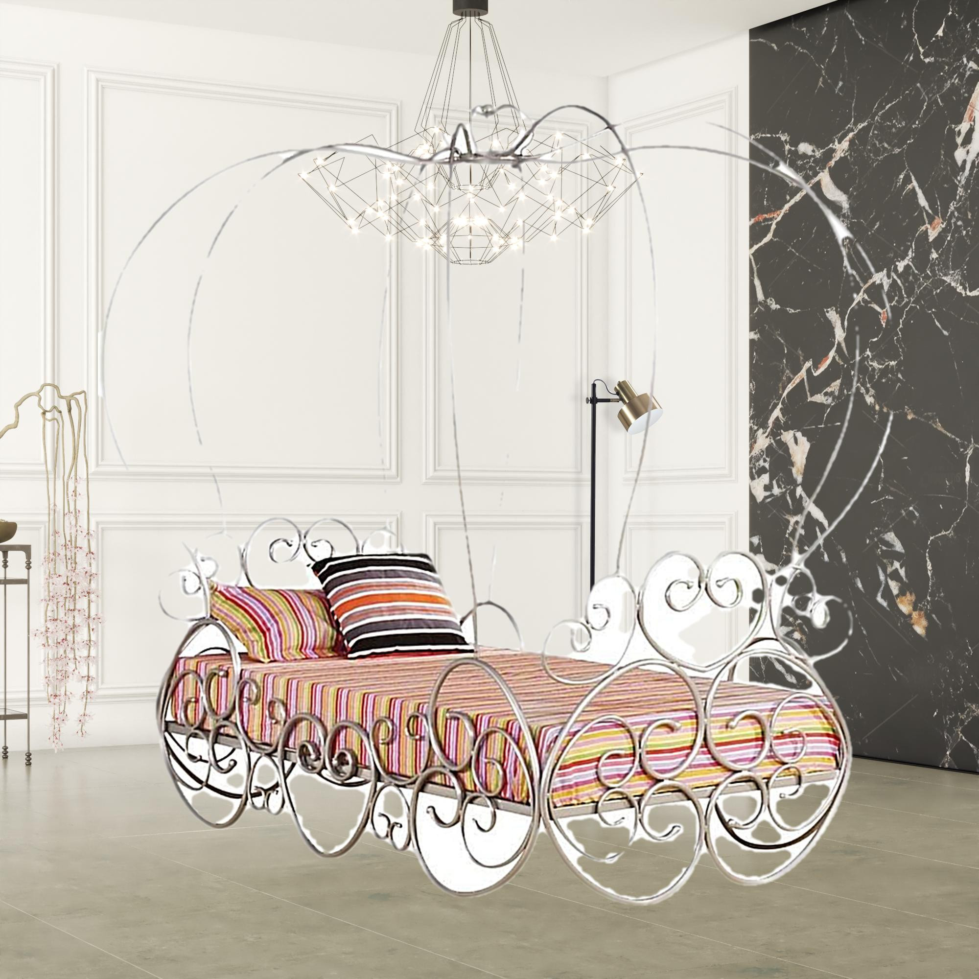 Silver Canopy Bed Frame - Image 2