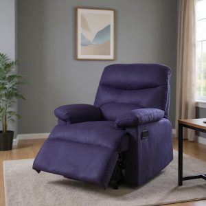 35" Blue Velvet Manual Recliner