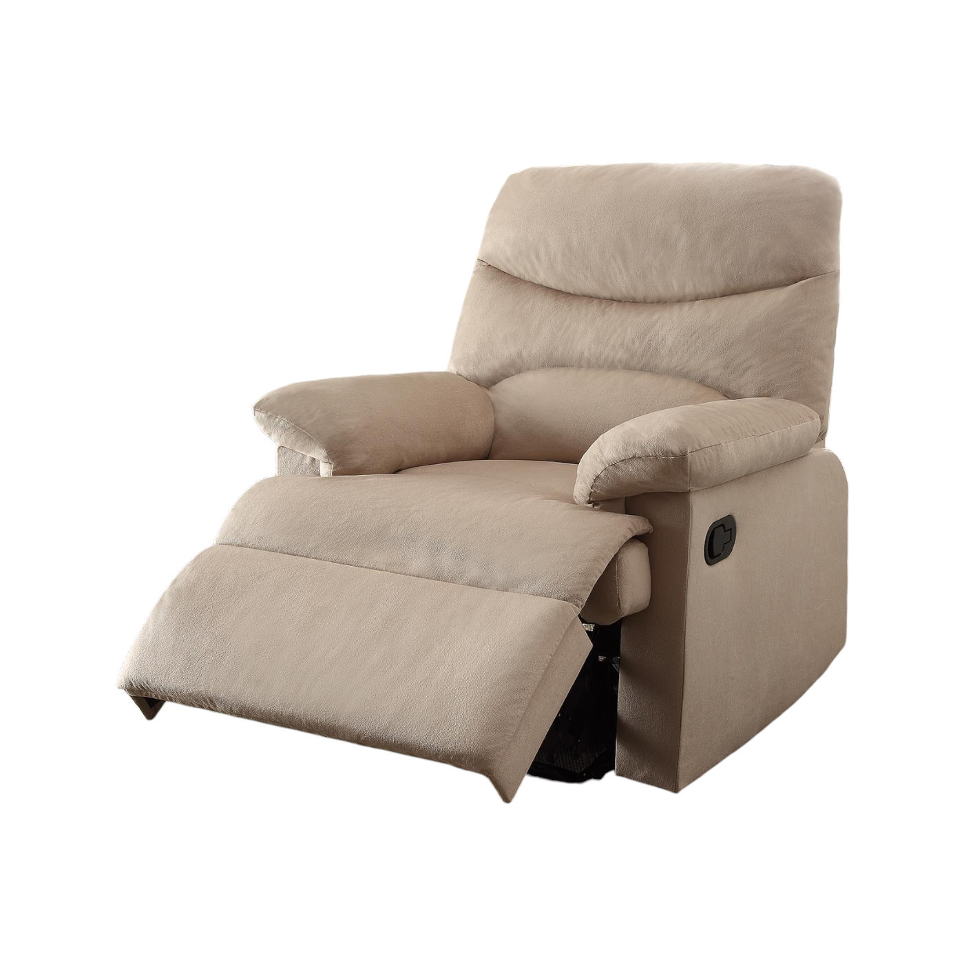 35" Light Brown Microfiber Manual Recliner - Image 4