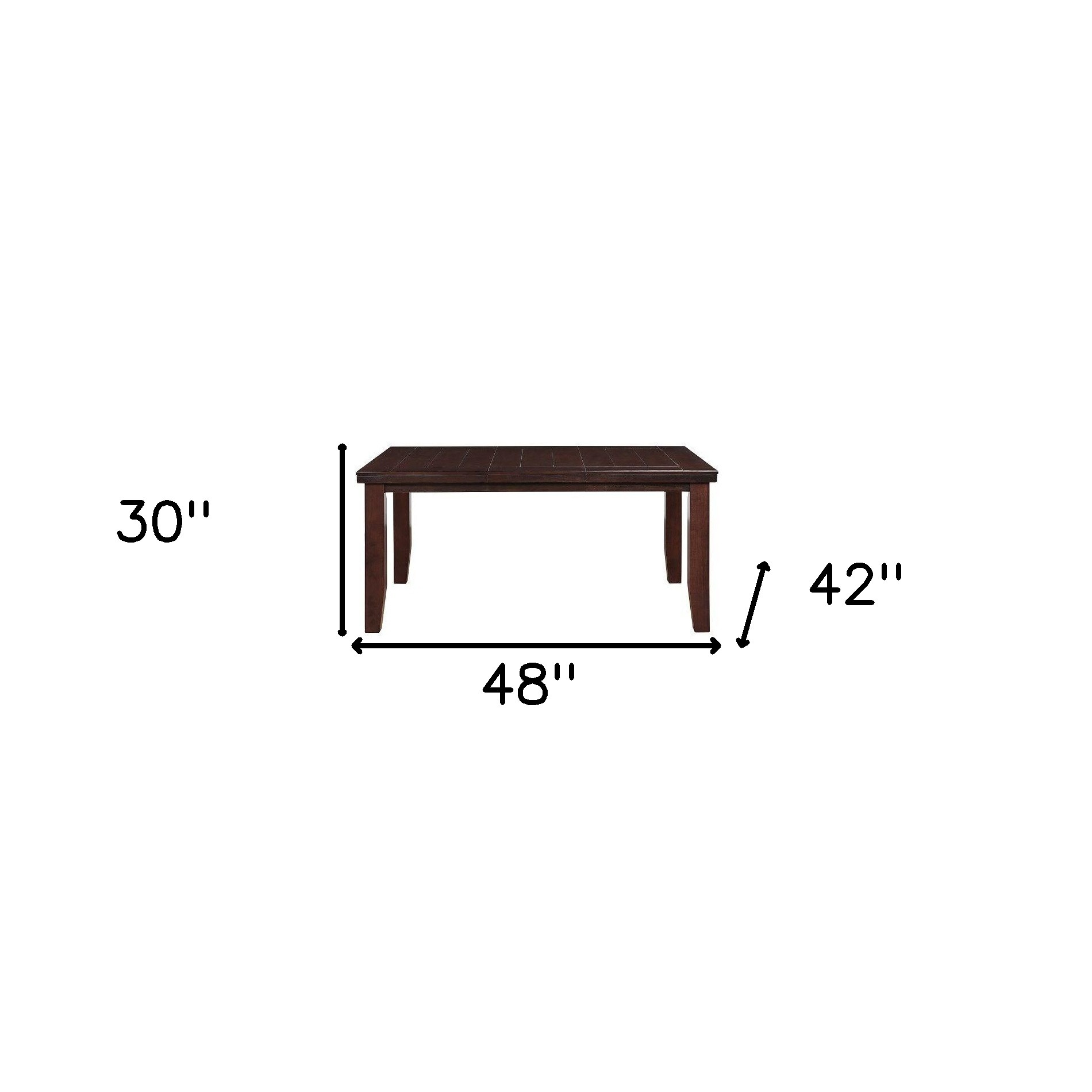 48" Dark Brown Solid Manufactured Wood Dining Table - Image 5