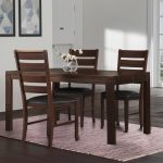 Set of Two Black And Dark Brown Upholstered Faux Leather Slat Back Dining Side Chairs