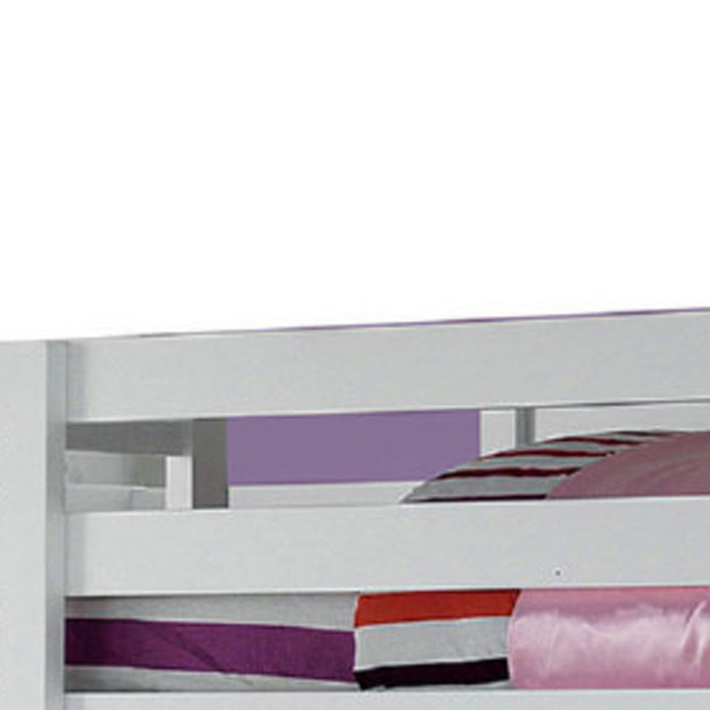 66" White Five Tier Standard Bookcase With Five Drawers - Image 3