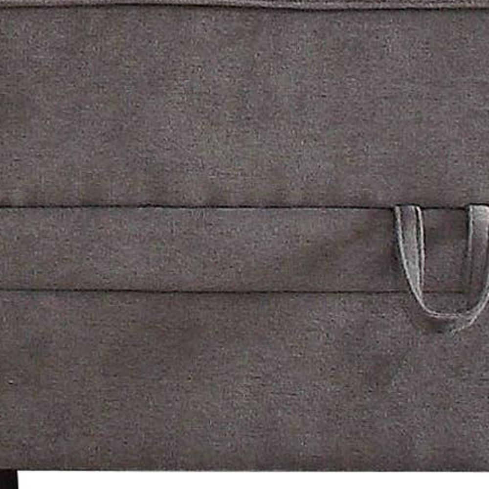 30" Gray Velvet Storage - Image 5
