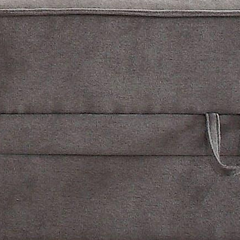 30" Gray Velvet Storage - Image 4