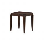 23" Dark Brown Solid Wood End Table