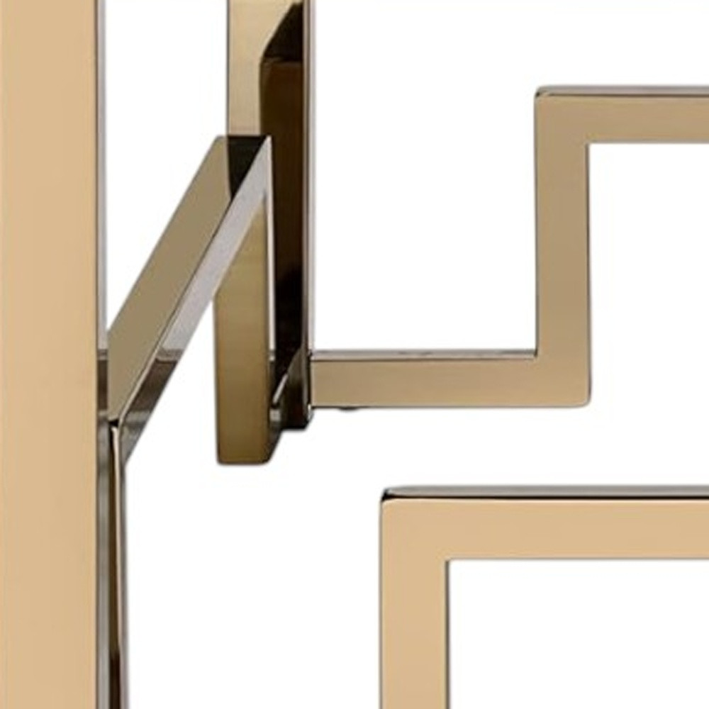 36" Champagne Polyester Tufted Cocktail Ottoman - Image 5