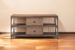60" Enclosed and Open Storage TV Stand
