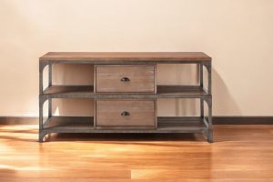 60" Enclosed and Open Storage TV Stand
