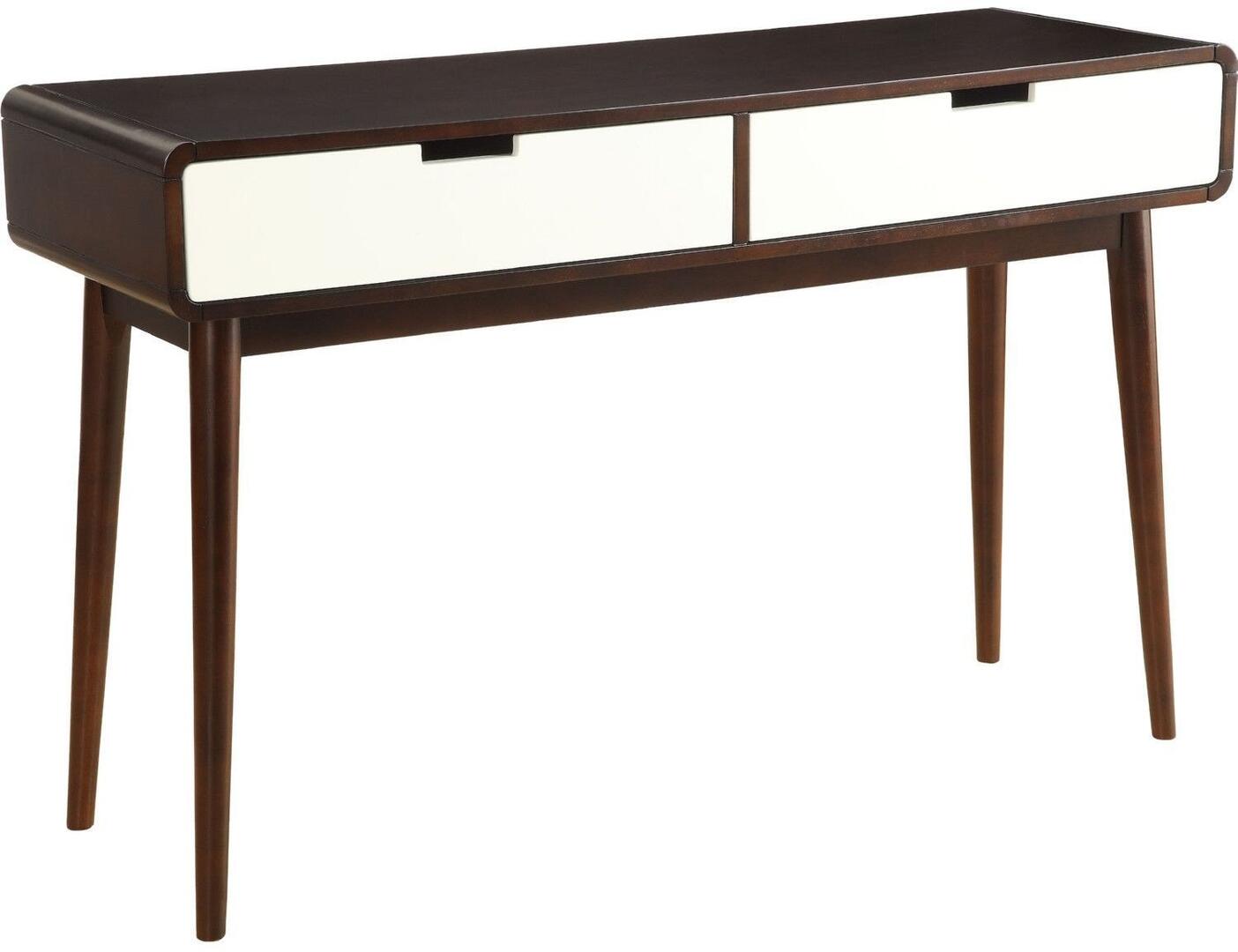 Mahogony And White Double Drawer Console Table - Image 3