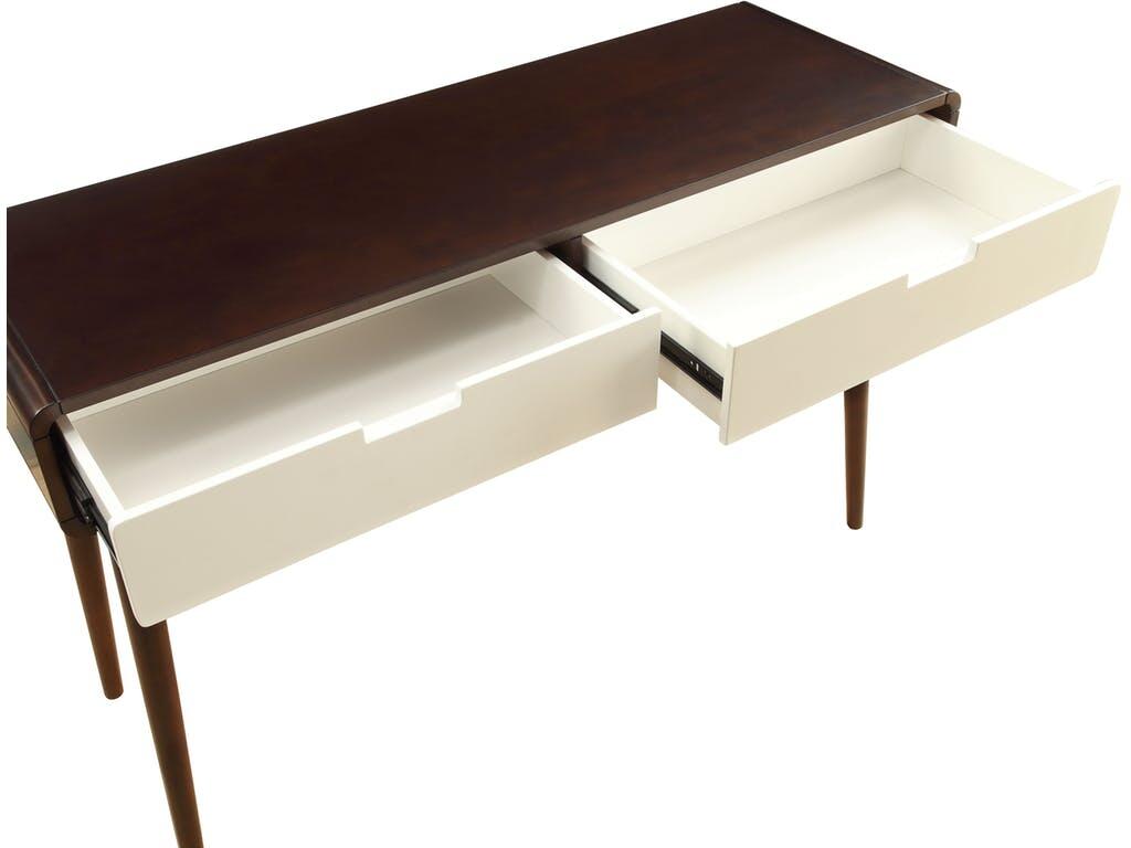 Mahogony And White Double Drawer Console Table - Image 4