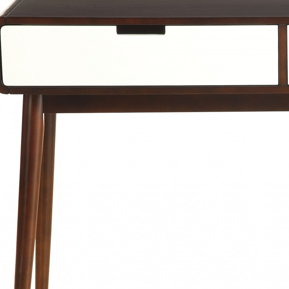 Mahogony And White Double Drawer Console Table - Image 6